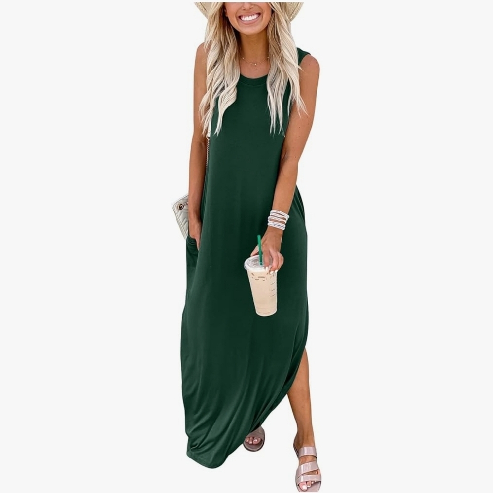 Elegant Green Maxi Dress